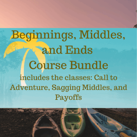 beach themed image for Beginning, Middles, and Ends Course Bundle