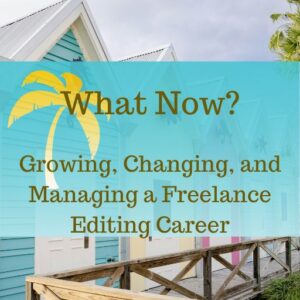 beach themed image for class on growing and managing a freelance editing career.